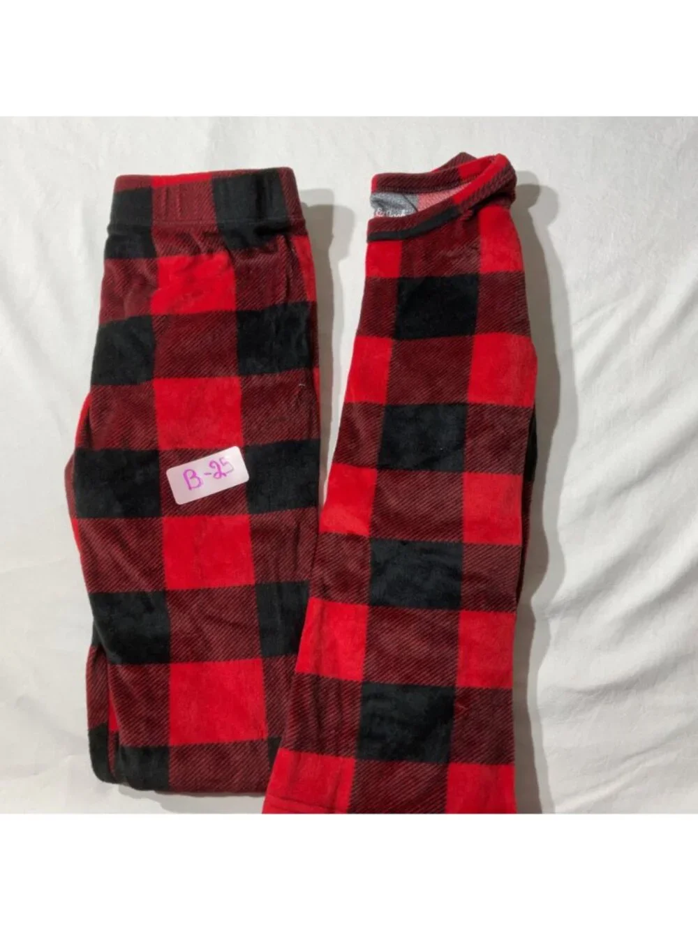 Red & Black Buffalo Plaid Kids Pajama Set By Cat & Jack Size 8 Soft Polyester